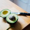 Avocado on cutting board