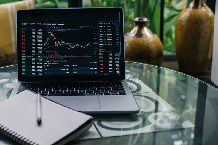 FinTech Charts on a Laptop